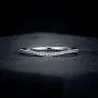 HAFEEZ CENTER 1.5mm V Shape Curved Petite Half Eternity Moissanite Wedding Band, 1/10 cttw HAFEEZ CENTER 1.5mm V Shape Curved Petite Half Eternity Moissanite Wedding Band, 1/10 cttw