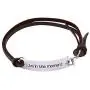 LIKGREAT Mens and Womens Inspirational Quote Leather Wrap Bracelet Engraved Stainless Steel Jewelry Adjustable