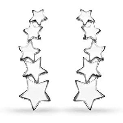 Boma Jewelry Sterling Silver Star Ear Crawler Earrings