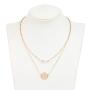 Haloty Boho Layered Coin Pendant Necklace Gold Pearl Beaded Necklaces Chain Jewelry for Women and Girls