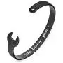 KEPKGO Original Wrench Design Inspirational Bracelet Jewelry, Keep Funking Going, Mantra Quote Engraved Motivational Cuff Bangle Gifts for Women Girls Daily Reminder Jewelry