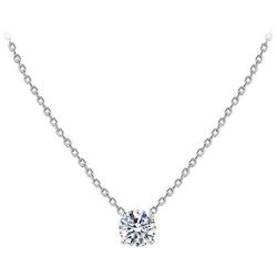 S.Leaf Dainty Cubic Zirconia Necklace Sterling Silver Solitaire Pendant Necklace Gold Necklaces for Women