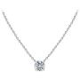 S.Leaf Dainty Cubic Zirconia Necklace Sterling Silver Solitaire Pendant Necklace Gold Necklaces for Women