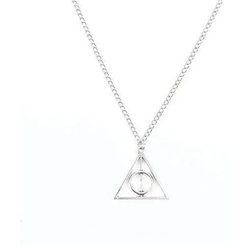 ZST Harry Potter Necklace Set Time Turner Deathly Hallows Pendant Necklace for Harry Potter Fans Collection or Decorations Magical Cosplay Costume Jewelry Merchandise(Silver ) ZST Harry Potter Necklace Set Time Turner Deathly Hallows Pendant Necklace for Harry Potter Fans Collection or Decorations Magical Cosplay Costume Jewelry Merchandise(Silver )