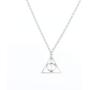 ZST Harry Potter Necklace Set Time Turner Deathly Hallows Pendant Necklace for Harry Potter Fans Collection or Decorations Magical Cosplay Costume Jewelry Merchandise（Silver ）