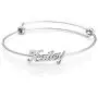 MANZHEN Custom Name Bracelet Adjustable Wire Bangle Personalized Jewelry for Women MANZHEN Custom Name Bracelet Adjustable Wire Bangle Personalized Jewelry for Women