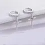 AmorAime 925 Sterling Silver Earrings for Women Birthstone Heart Earrings for Girls Dangle Cross Earrings Mom Gifts for Mothers Day, Anniversary or Birthday for Teen Girls