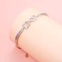 925 Sterling Silver Love Heart Infinity Bracelet Jewelry for Women Teen Girls