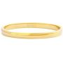 Edforce Stainless Steel Womens 18k Gold Plated Stackable Bangle Bracelet Hinged Oval-Shape Slip-On, (58mm x 49mm)