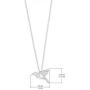 Boma Jewelry Sterling Silver Origami Bird Necklace, 16 inches