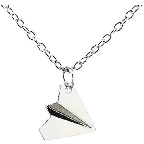 CICI 1D ONE DIRECTION Harry Style Paper Airplane Necklace, Fun Silver Alloy Fan Necklace CICI 1D ONE DIRECTION Harry Style Paper Airplane Necklace, Fun Silver Alloy Fan Necklace