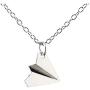 CICI 1D ONE DIRECTION Harry Style Paper Airplane Necklace, Fun Silver Alloy Fan Necklace