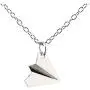 CICI 1D ONE DIRECTION Harry Style Paper Airplane Necklace, Fun Silver Alloy Fan Necklace CICI 1D ONE DIRECTION Harry Style Paper Airplane Necklace, Fun Silver Alloy Fan Necklace