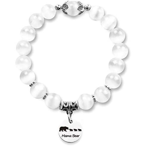 Mama Bear Bead Bracelet Bear and Cubs Sweet Family Jewelry for Mother Wife Grandma Mama Bear Jewelry