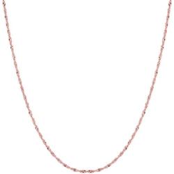 14k Rose Gold Singapore Chain Necklace, 1.0mm