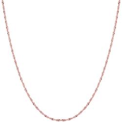 14k Rose Gold Singapore Chain Necklace, 1.0mm