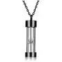 PiercingJ Personalized Custom Time Memory Hourglass Glass Pendant Cremation Necklace Stainless Steel Urn Necklace for Ashes Eternal Infinity Cremation Keepsake Memorial Jewelry