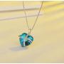 Mom Necklace for Women Mother Daughter Jewelry Mothers Day Crystal Heart Pendant Necklaces Accent Chain Love Forever Charm Inspirational Gift for Her Wife Sister Girlfriend