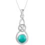 Moonstone Turquoise Labradorite Lapis Pendant Necklace Celtic Knot with 18 Inches Chain
