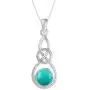 Moonstone Turquoise Labradorite Lapis Pendant Necklace Celtic Knot with 18 Inches Chain Moonstone Turquoise Labradorite Lapis Pendant Necklace Celtic Knot with 18 Inches Chain