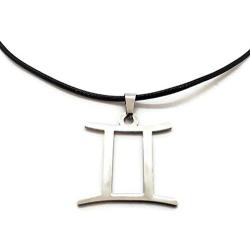 Black Bazaar 12 Constellation Stainless Steel Zodiac Pendant Necklace Astrology Silver Tone Chain for Women Jewelry