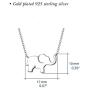 FANCIME White/Yellow/Rose Gold Plated 925 Sterling Silver High Polished Cute Mini Small Lucky Elephant Family Dainty Pendant Necklace For Women Girls, 16'' + 2'' Extender