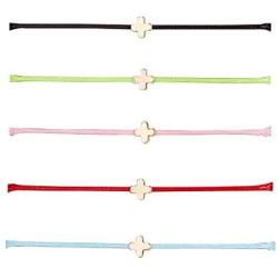 AOASK 5 PCS Friendship Bracelet Gift Card - Braided Wish Rope Bracelet Jewelry Charm Bracelet for Couple