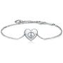 ESSIE ODILA Women 925 Sterling Silver Bracelet Gold Plated Heart Charm Love Bracelet for Women Jewelry Gift for Mother Daughter