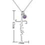Cbrand Faith Cross Necklace for Women Girls Sterling Silver Religious Cross Pendant Necklace with Cubic Zirconia Jewelry Gifts