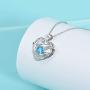 ATTRACTTO Heart Necklaces for Women 925 Sterling Silver I Love You to The Moon and Back Pendants Heart Jewelry for Christmas Birthday Valentines Day Anniversary