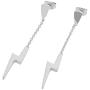 Edforce Stainless Steel Womens Girls Teens Earrings Lightning Bolt Dangle, 60mm/2.4in