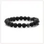 Nsitbbuery Fashion Crystal Eye Skull Bracelet 8MM Lava Rock Bead Bracelet Nsitbbuery Fashion Crystal Eye Skull Bracelet 8MM Lava Rock Bead Bracelet