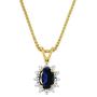 RYLOS Jewelry For Women 14K Yellow Gold Birthstone Jewelry Ring, Earring & Pendant Necklace Gemstone & Genuine Diamonds 6X4MM Birthstone Womens Jewelry Matching Friendship Gold Jewelry For Women