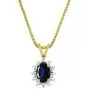 RYLOS Jewelry For Women 14K Yellow Gold Birthstone Jewelry Ring, Earring & Pendant Necklace Gemstone & Genuine Diamonds 6X4MM Birthstone Womens Jewelry Matching Friendship Gold Jewelry For Women