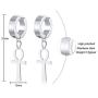 VNOX Stainless Cool Clip On Earrings Non Piercing Stainless Ankh Cross Charm Dangle Hinged Stud Earrings for Men Women Teen Gilrs Boys