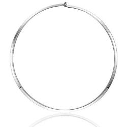 Statement Women Choker Necklace Polished Stainless Steel Chunky Necklace Collar Jewelry