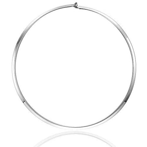 Statement Women Choker Necklace Polished Stainless Steel Chunky Necklace Collar Jewelry