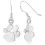 Sterling Silver Paw Print Dangle Hook Earrings Sterling Silver Paw Print Dangle Hook Earrings