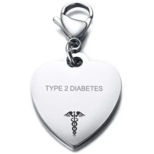 VNOX Free Engraving-Heart Shape Medical Alert ID Pendant Necklace/Keychain for Men Women,20 Inches Chain VNOX Free Engraving-Heart Shape Medical Alert ID Pendant Necklace/Keychain for Men Women,20 Inches Chain