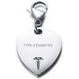 VNOX Free Engraving-Heart Shape Medical Alert ID Pendant Necklace/Keychain for Men Women,20 Inches Chain