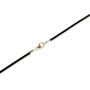 Moneta Jewelry Black Genuine Leather Necklace, Sterling Silver Clasp, 16 to 30 Inch Cord Made in USA