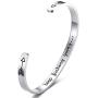 osea Bracelets for Women Personalized Gifts - Engraved Quote Inspirational Bracelet Birthday for Best Friend, Daughter, Son, Sister, Niece, Mom, Coworkers, Stainless Steel Jewelry
