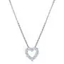 BERRICLE Rhodium Plated Sterling Silver Cubic Zirconia CZ Open Heart Bridal Bridesmaid Fashion Necklace and Earrings Set BERRICLE Rhodium Plated Sterling Silver Cubic Zirconia CZ Open Heart Bridal Bridesmaid Fashion Necklace and Earrings Set