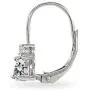 Sterling Silver Trillion-Cut Leverback Drop Earrings Made with Swarovski Zirconia