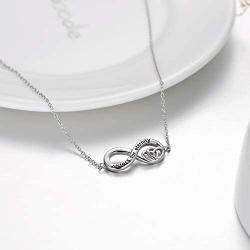 SOULMEET Sisters for Eternity Necklace Gifts from Sister,Sterling Silver Sister Necklace for Women,Christmas Birthday Jewelry Gifts for Sister