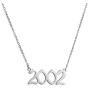JIAHATE Year Necklace for Womens Girl,Initial Birth Year Number Necklace Men Boy Birthstone Birthday Charm Friendship Old English Font Stainless Steel Pendant Necklace Chain Jewelry