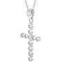 925 Sterling Silver Cross Necklace Jewelry Girls Kids Christening Pendant CZ 16''