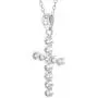 925 Sterling Silver Cross Necklace Jewelry Girls Kids Christening Pendant CZ 16'' 925 Sterling Silver Cross Necklace Jewelry Girls Kids Christening Pendant CZ 16''