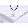Sterling Silver Initial Necklace Dainty Fleur de Lis Necklaces 26 Letters Alphabet Personalized Charm Pendant Gifts for Women Men Teen Girls Boys