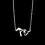 WUSUANED Great Lakes Necklace I Heart Minnesota Lake Michigan Jewelry Gift